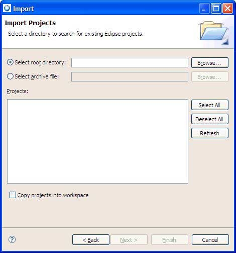 Import existing project